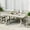 Sand, variant on WestinTrends Ashore Outdoor Modern HDPE 66" Wide Rectangle Patio Dining Table for 6, Teak