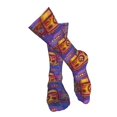 thumbnail image 4 of Honeii Peace And Love Print Calf Socks Sports Socks Seamless Toe, Trouser Socks,Knee High Long Socks for Women and Men-One Size, 4 of 8