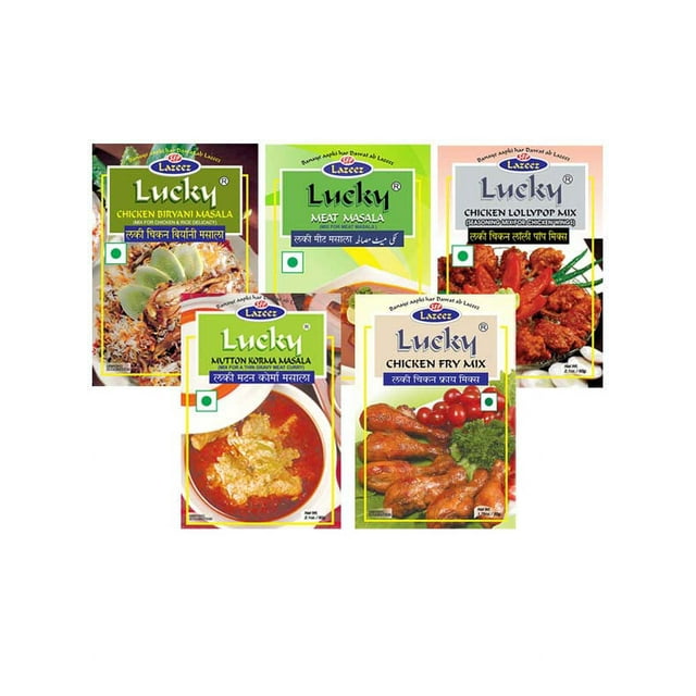 Lucky Masala Ensemble de Fête - 2 Mélanges d'Épices Combo (Lot de 5)