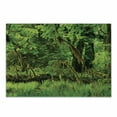 thumbnail image 1 of Rainforest Cutting Board, Trees with Moss Natural Paradise Silence in the Wild Nature Relaxation Illustration, Decorative Tempered Glass Cutting and Serving Board, Small Size, Green, by Ambesonne, 1 of 1