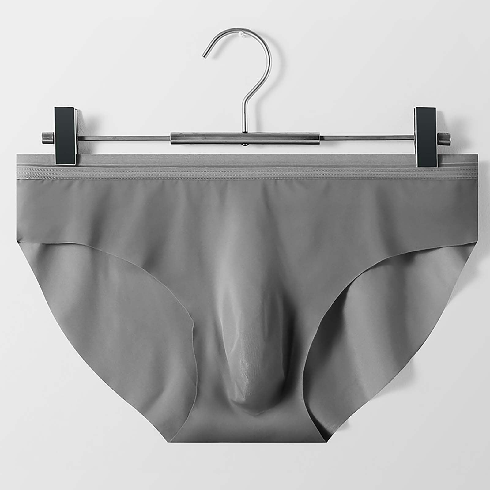 New Year's Saving 2024! AKAFMK Womens Underwear Briefs,Panties for  Women,Men's Solid Color Ice Silk Seamless Briefs 