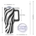 thumbnail image 2 of 40oz Tumbler with Handle and Straw, Vacuum Insulated Stainless Steel Travel Mug, Fits Car Cup Holder, Animal Print, 2 of 6