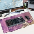 thumbnail image 4 of Keyboard Desk Mats On Top of Desks- Desk Pad Purple Marble for Keyboard and Mouse 31.5" x 15.75" Large Mouse Pad XXL Desk Organization Decor for Women Office, 4 of 5