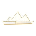 thumbnail image 3 of WHAMVOX Creative Iron and Timber Storage Stand for Home Use Golden Color Fits Various Scenes 13.8x6.3x47.2 Inches, 3 of 8