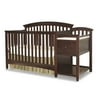 Imagio Baby Montville 4-in-1 Fixed-Side Crib and Changing Table Combo with Pad, Chocolate Mist