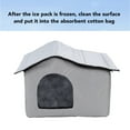 thumbnail image 4 of Casa de Gato Refrescante para Gatos de Exterior/Interior, Cama Para Gatos aislada Resistente a la intemperie, refugio impermeable para gatos salvajes con, 4 of 7