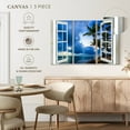 thumbnail image 4 of Elephant Stock Window To The Beach Wall Art - Horizontal Multi Panel Canvas - Living Room Wall Decor - Beach Multi Panel - Blue And Brown Decor - 50" x 32", 4 of 4
