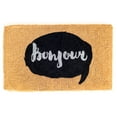 thumbnail image 5 of Fab Habitat Extra Thick Doormat - Handwoven, Durable - Natural Coir - Entryway, Front Door, Porch, Patio - Bonjour Callout Black/White (18" x 30" Thick), 5 of 8