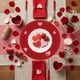 thumbnail image 1 of Juego de manteles individuales redondos con forma de corazón | Decoración de mesa para San Valentín, aniversario y boda | Mantel individual de lino resistente al calor de 35 cm para restaurantes, 1 of 6