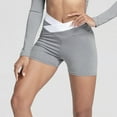thumbnail image 2 of Gibobby Shorts Gym Mujer Pantalones cortos de cintura en V Pantalones cortos de levantamiento de glúteos Mujeres Entrenamiento Pantalones cortos de yoga(Gris, L), 2 of 5