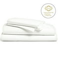 thumbnail image 2 of Lussona 1000 Thread Count Queen Sheets - 100% Cotton Bed Sheets Set with Deep Pockets 4 Piece Bedding and Pillowcases Set (White), 2 of 11