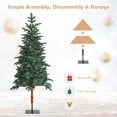 thumbnail image 6 of Topbuy 6ft Pre-lit Christmas Slim Pencil Tree Hinged Christmas Tree W/ Metal Stand Thick Leaves, 6 of 10