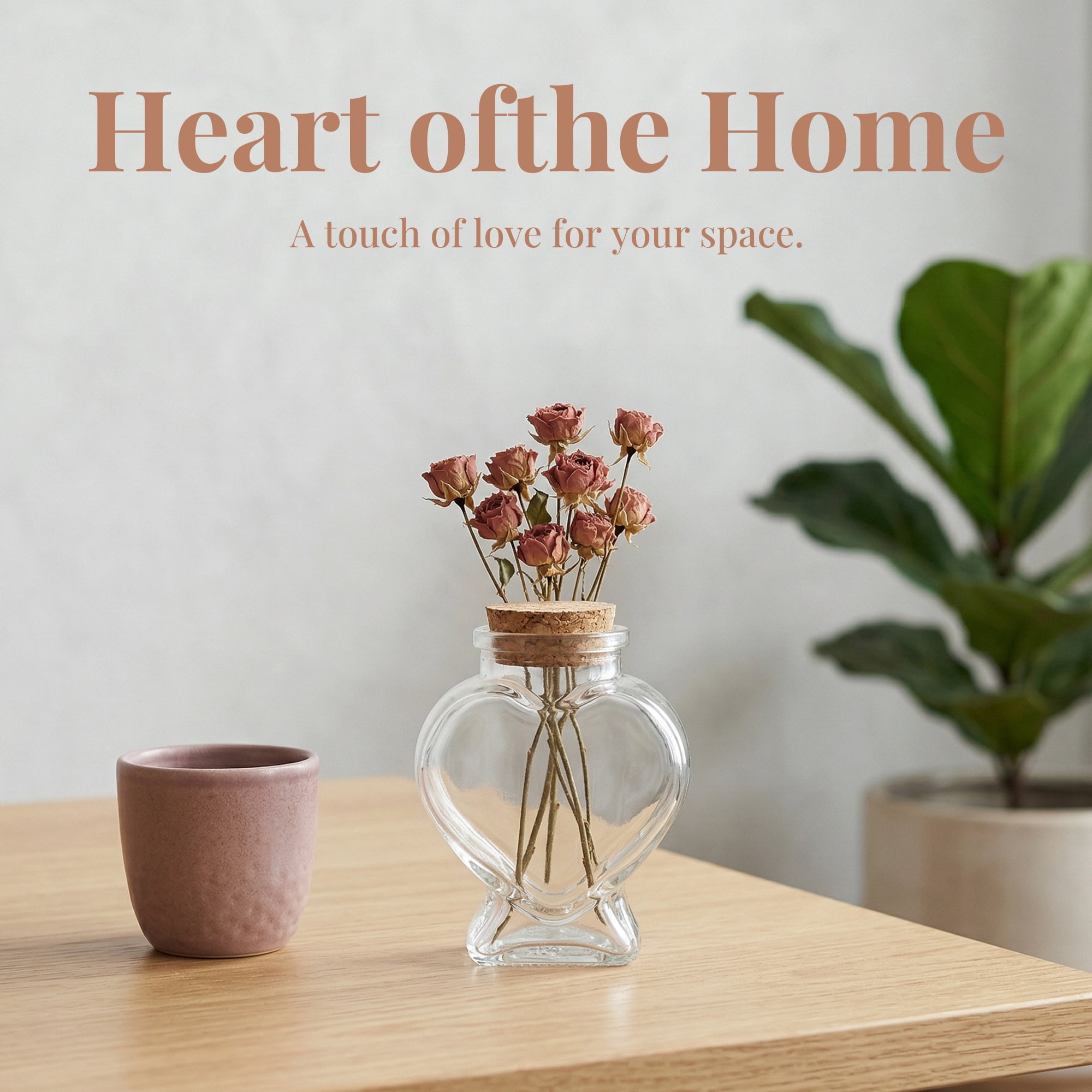 Unique Bargains 2pcs Glass Jars With Cork Stoppers Heart Shaped 2.4" x 2.4" x 3.1"