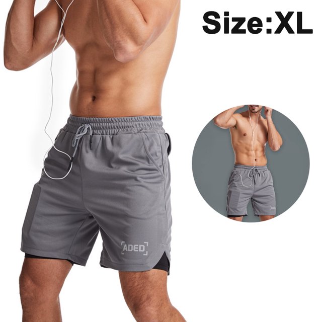 Pantalones cortos de entrenamiento para correr Pantalones cortos deportivos acolchados 2 en 1 para mujer con bolsillos con cremallera Vhermosa 221467-5