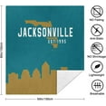 thumbnail image 4 of Football Jacksonville Sherpa Throw Blanket,Double Layer Fabric Warm Blankets,Ultra Soft Flannel Blankets for Football Fans Gifts 60" X 50", 4 of 6