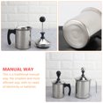 thumbnail image 2 of Phenofice Milk Frother Pitcher Stainless Steel for Coffee Silver Manual Hand Pump Frother with Ergonomic Handle for Latte Art 12 oz, 2 of 7
