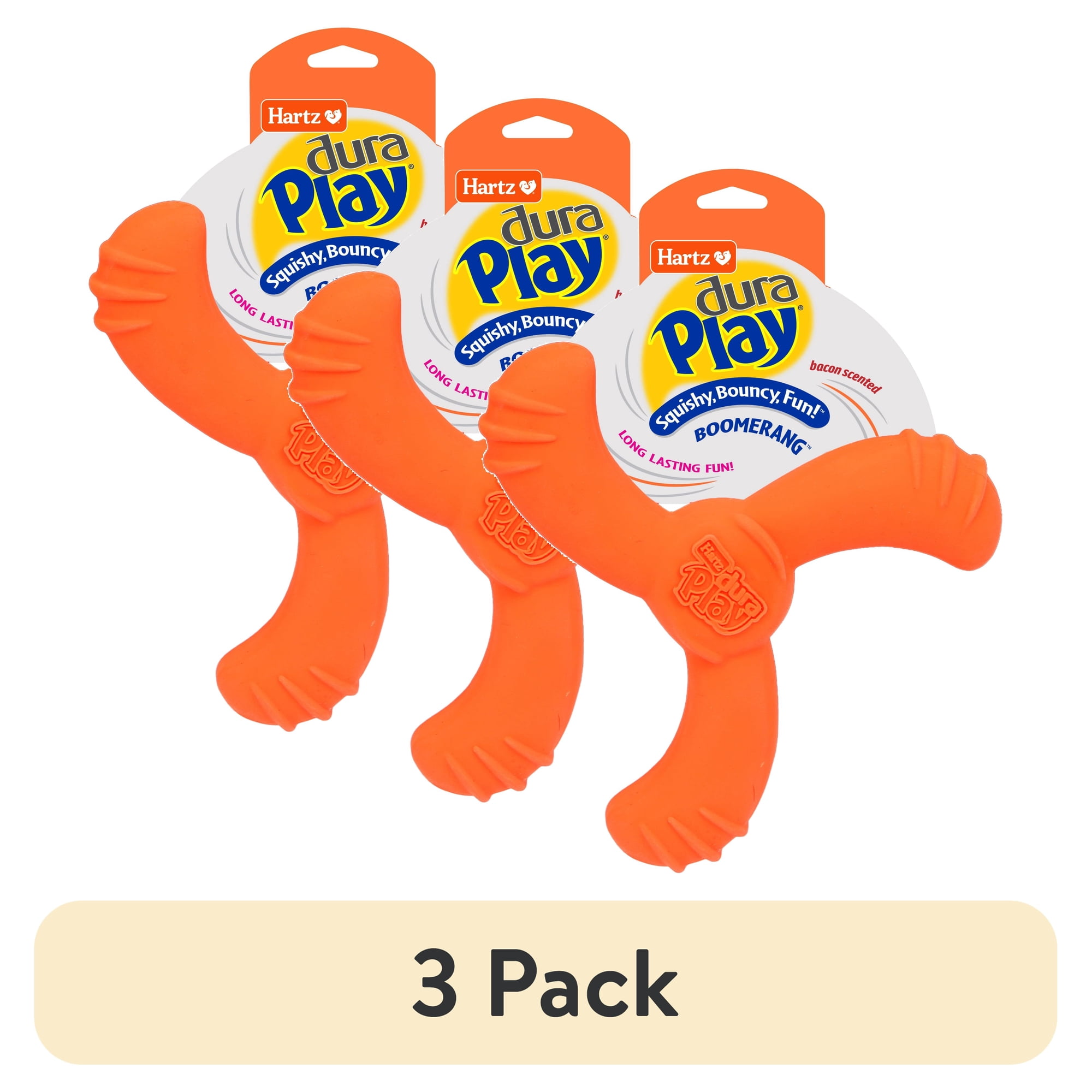 (1 pack) Hartz Dura Play Boomerang Dog Toy, Latex, 1 Count