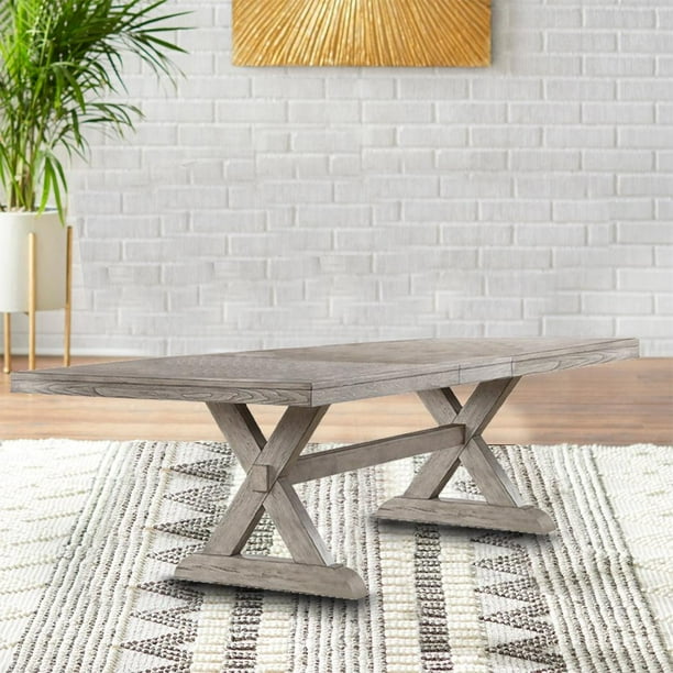 アクメACME Furniture TABLE / GRAY Acme Furniture Rocky Dining Table, Gray Oak. (Chairs