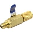 thumbnail image 5 of Brass Straight Shut-Off Valve Air Conditioner Ball Valve Adapter 1/4In SAE, for Refrigerant R22 R12 R410a Charging Hoses HVAC Tools And Equipment, 5 of 5