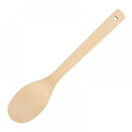 

1Pc Bamboo Spatula Non Stick Cooking Spatula with Hanging Hole Soup Stir Spoon Housewarming Gifts Bamboo Utensils-Round Head
