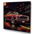 thumbnail image 2 of DESIGN ART Designart "Red And Black Revving The Canvas" Cars American Muscle Canvas Print 16 in. wide x 16 in. high, 2 of 5