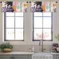 thumbnail image 3 of LALILO Kitchen Curtain Valance Contemporary Floral Modern Rod Pocket Window Curtain 52"x 18" Set of 2, 3 of 5