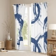 thumbnail image 3 of Homewish Graffiti Geometric Curtains Pack of 2 (42x84 Each),Stripe Line Circle Curtains Blackout,Blue White Bedroom Curtains For Boys Kids,Luxury Bedroom Decor, 3 of 6
