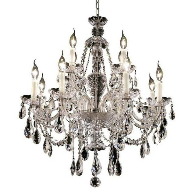 Elegant Lighting Alexandria 28" 12 Light Royal Crystal Chandelier