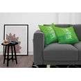 thumbnail image 3 of Ambesonne Live Laugh Love Throw Pillow Cover 2 Pack, Polygon Saying, 18", Apple Green White, 3 of 5