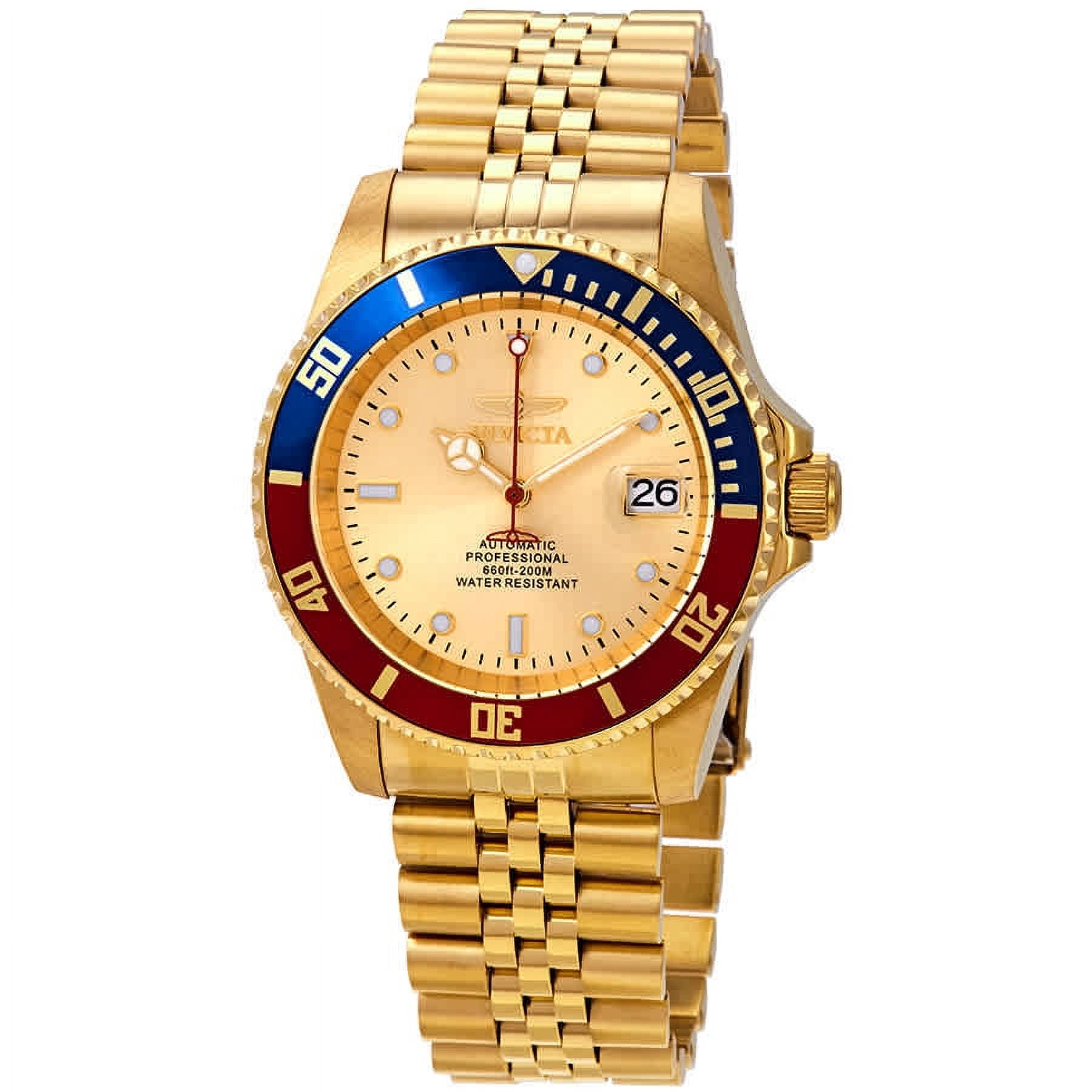 Invicta Pro Diver Automatic Gold Dial Men's Watch 29185 - Walmart.com