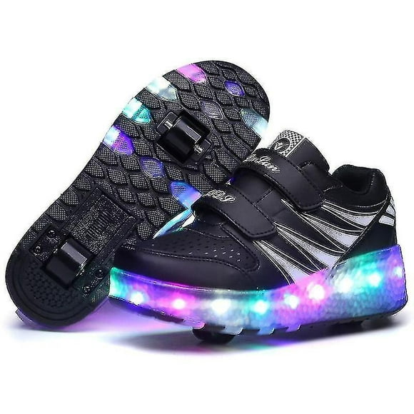 Luminous Glowing Sneakers Roller Shoes With Two Wheels - 2