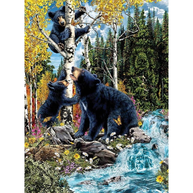 Pintura de diamante (DE5626) Osos 5D DIY Mosaico cuadrado Decoración Obra de arte (b3590) 45x60cm FLhrweasw Nuevo