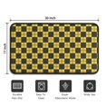 thumbnail image 5 of Yellow and Black Checkerboard Checkered Pattern Door Rugs,Washable Non Slip Door Mats Indoor,Decorative Door Mats,Entry Mat Indoor for Entrance,Bedroom,Kitchen,Bathroom,30"x17", 5 of 6