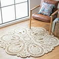 thumbnail image 2 of SAFAVIEH Natural Fiber Stamen Solid Area Rug, Ivory, 6' x 6' Round, 2 of 7
