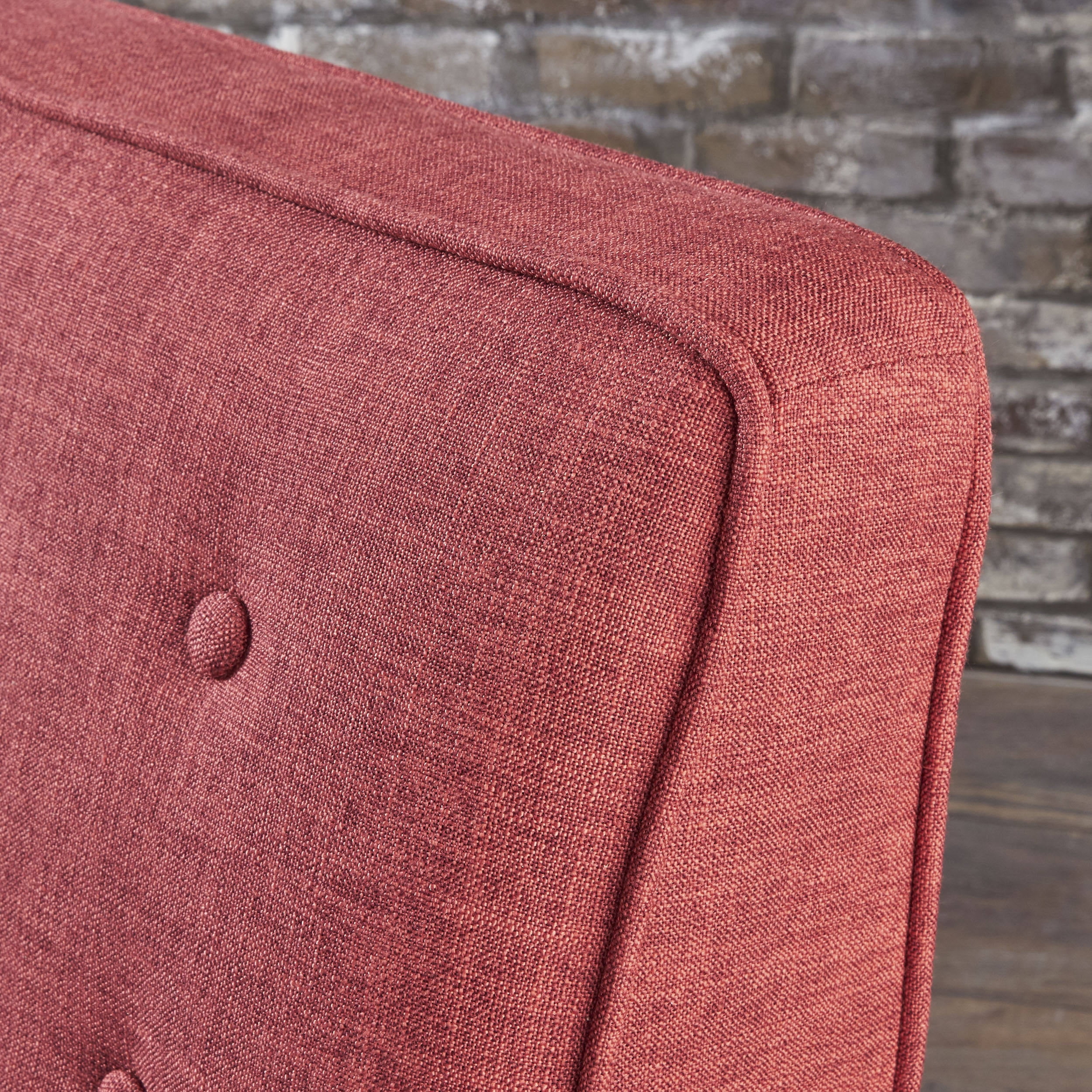 Euroco Modern Fabric Recliner Chair with Espresso Wood Legs, Adjustable Backrest & Plush Upholstery, Space-Saving Design