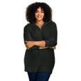 thumbnail image 2 of Avenue Women's Plus Size Half-Zip Pullover Sweater, 2 of 2