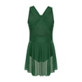 thumbnail image 4 of TSSOE Lyrical Dance Dress for Girls Latin Jazz Ballet Dance Leotard Dress Skating Ballroom Dancewear Green 12, 4 of 5