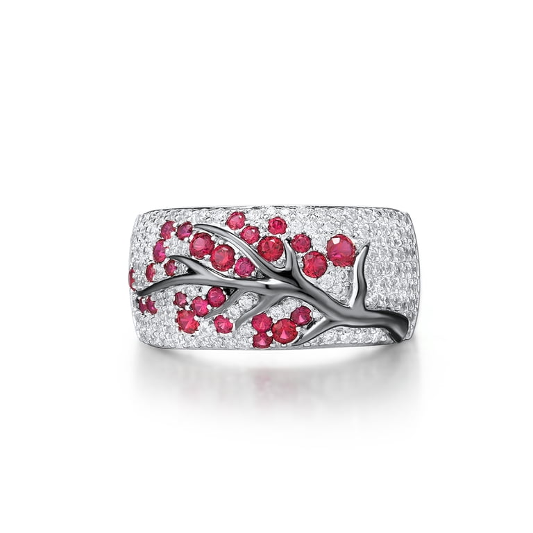 Santuzza Orecchini A Ciliegia In Argento 925 Con Zirconi E Spinello Verde: Pendenti A Rami, Gioielli Originali Donna, Regalo Ideale