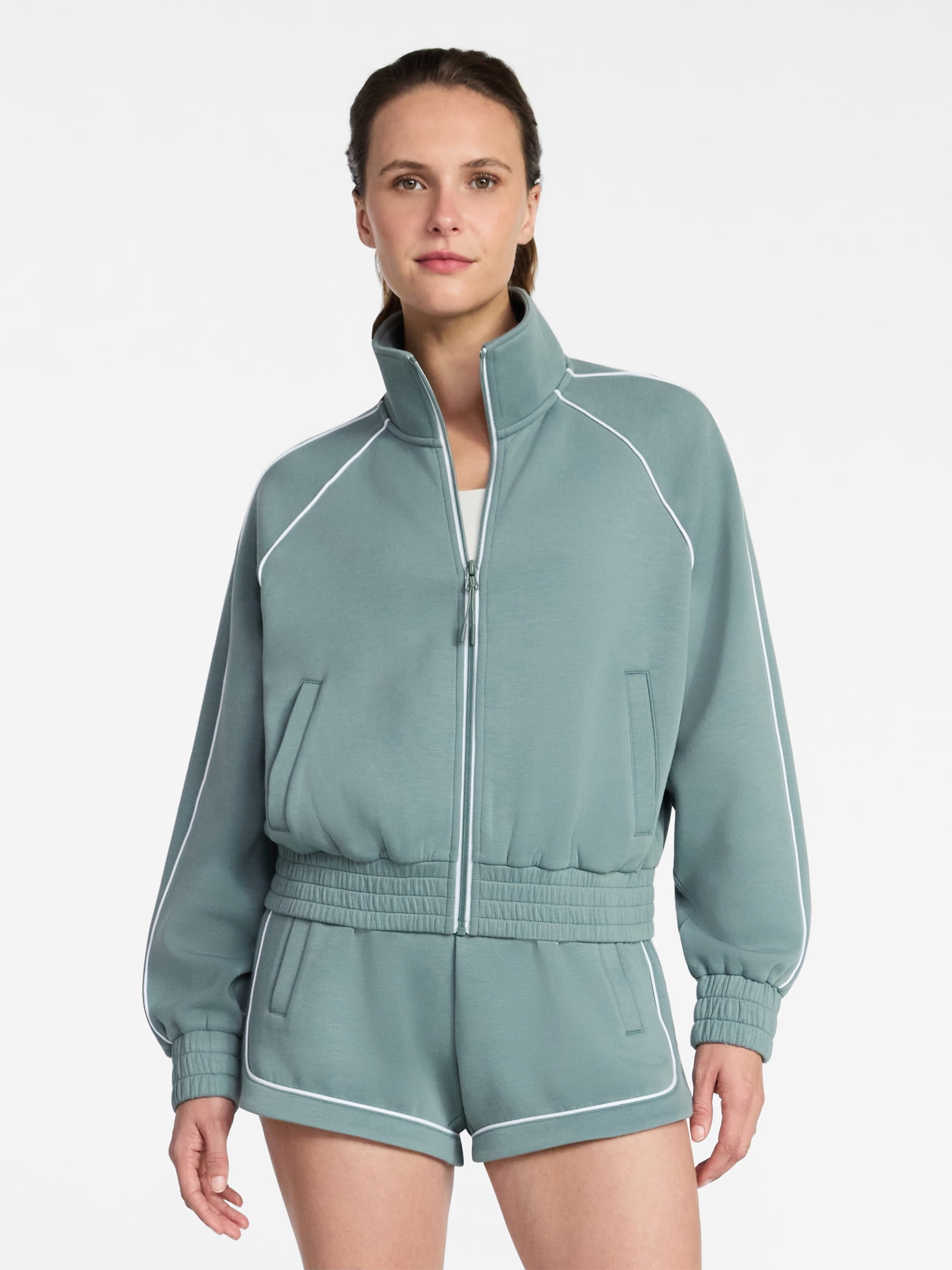 Avia Women's ScubaKnit Track Jacket, Sizes XS-XXXL