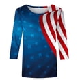 thumbnail image 4 of Vetsdori Women's Red White and Blue T Shirts Short Sleeve July 4th Pullover Summer American Independence Day Graphic , Casual Crew Neck Tops for Junior Red White and Blue, 4 of 4