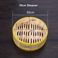 thumbnail image 2 of 2xPlastic Edge Bamboo Dumplings Buns Steamer Basket Tapa Mat 30cm Steamer 2 piezas Cola Cesta de vapor de cocina, 2 of 6