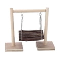 thumbnail image 1 of Pet Wooden Swing, Hamster Swing Enlarged Base Safe With Hanging Chain For Hamster For Golden Bear For Small Animal, 1 of 8