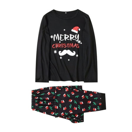 

Nomeni Christmas Home Clothes Long Sleeves Subtitle Printing Adultren Home Pajamas Set