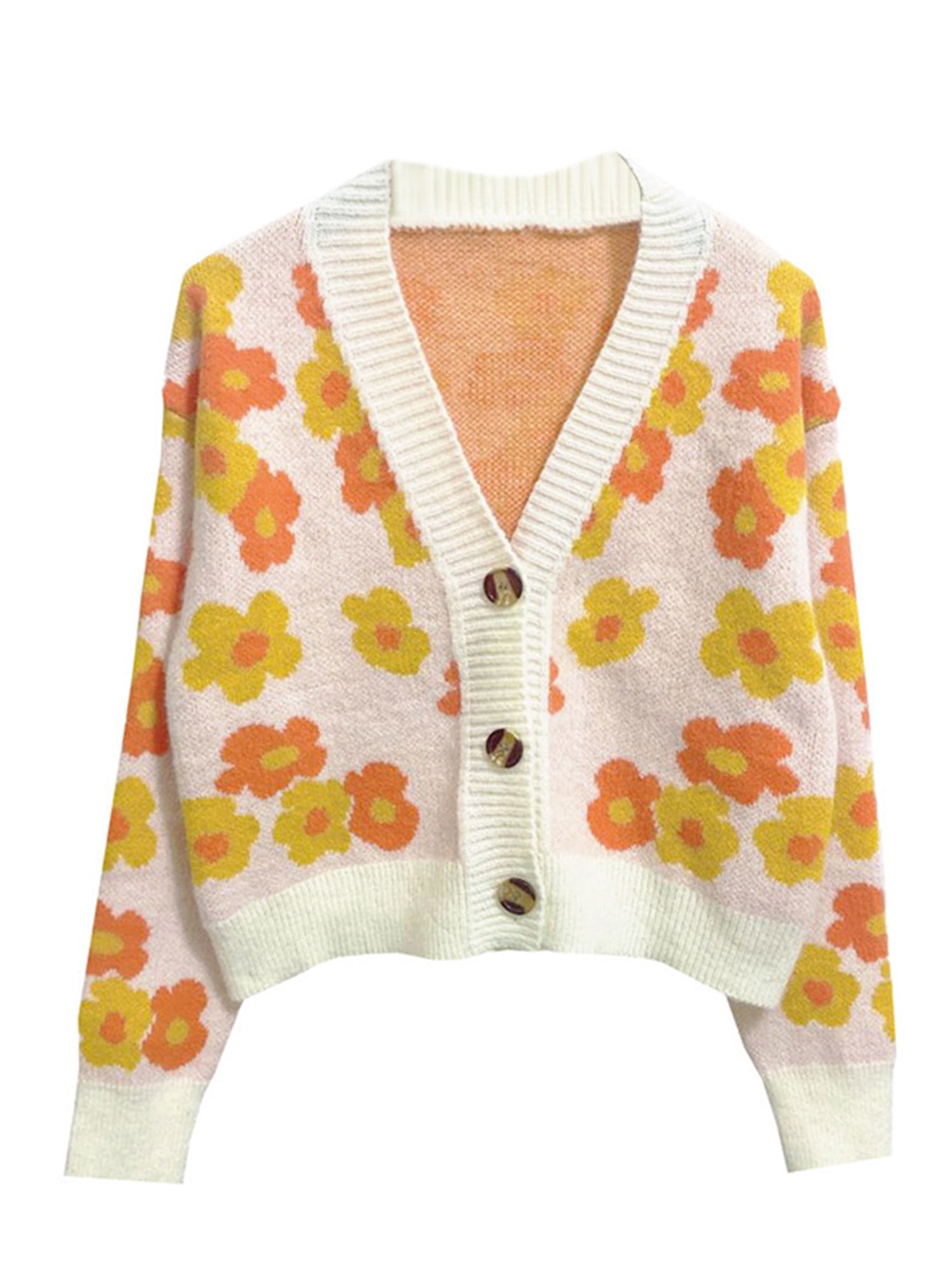 flower sweater cardigan
