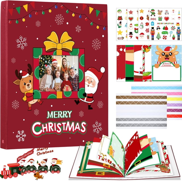 Álbum de fotos navideño Jetec, 80 páginas, 32 x 27,5 x 5,5 cm