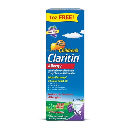 UPC 041100811042 product image for Children's Claritin 24 Hour Non-Drowsy Allergy Relief Grape Syrup, 5 Fl Oz Bonus | upcitemdb.com