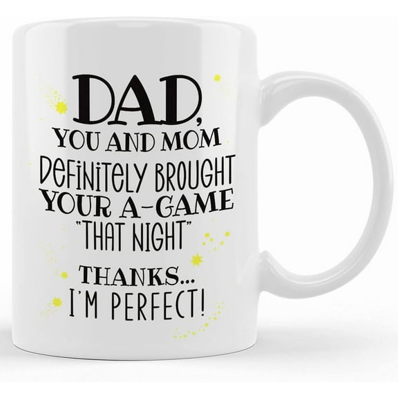 A Game Thanks I'm Coffee Mug White,, Gift Idea For Father's Day, Ceramic Novelty Coffee Mug, Tea Cup, Gift Present For Birthday, Christmas Thanksgiving