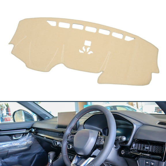Dashboard Cover Dash Cover Mat Carpet for Honda CRV 2017-2022 Polyester Beige