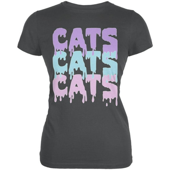 Halloween Cats Cats Cats Juniors Soft T Shirt Asphalt MD