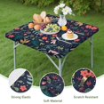 thumbnail image 4 of Pioneer Flower Floral Print Pattern Square Fitted Tablecloth with Elastic Edge,Square Table Cover,Washable Elastic Table Cover for Home Kitchen Party Decor 36"x36", 4 of 6